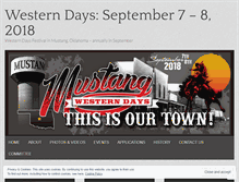 Tablet Screenshot of mustangwesterndays.com
